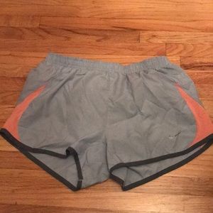 Gray Nike running shorts